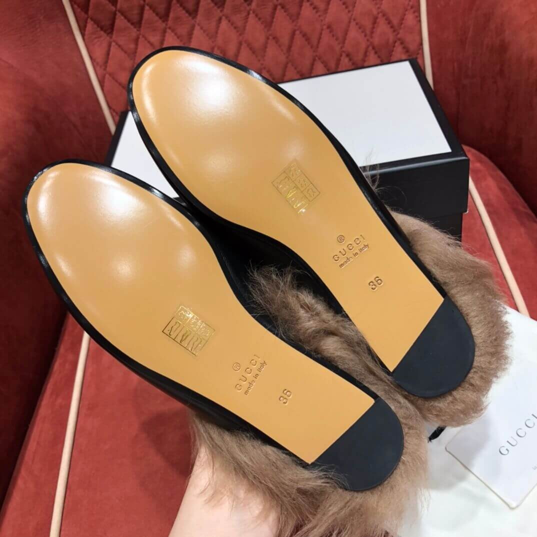 Gucci Princetown Leather Slipper 397749