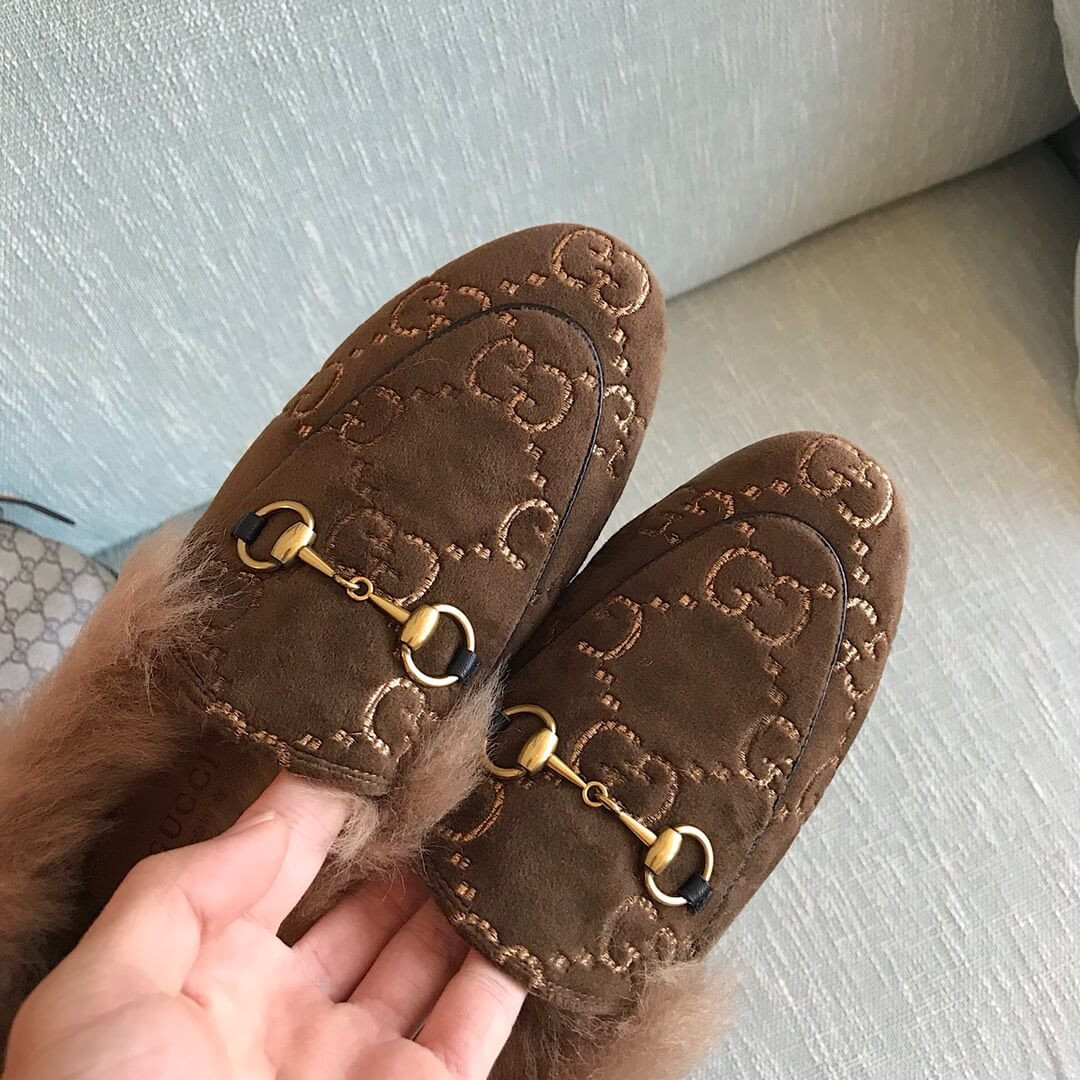 Gucci Princetown GG Velvet loafer 448656