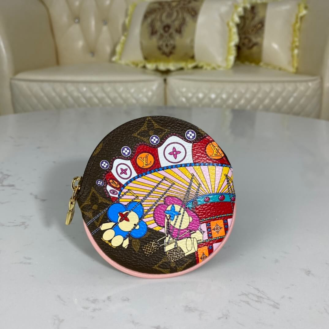 Louis Vuitton Christmas Animation 2020 Round Coin Purse M69757