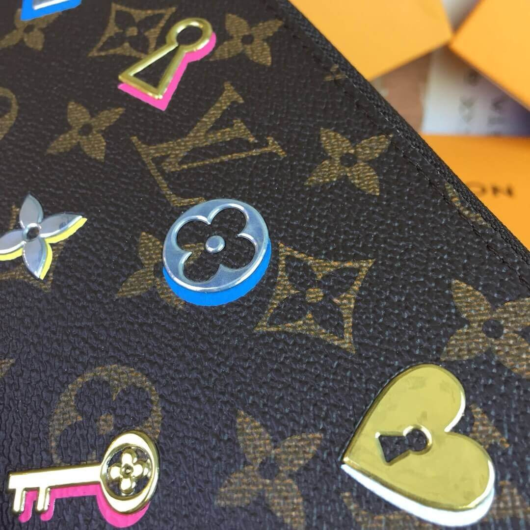 Louis Vuitton Monogram Canvas Love Lock Zippy Wallet M64116