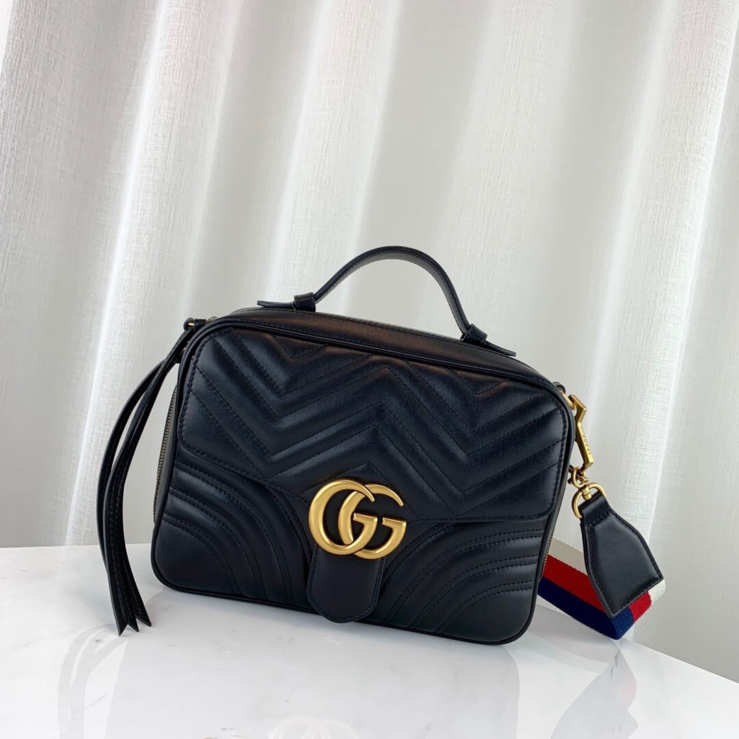 Gucci GG Marmont Matelasse Top Handle Bag 498100