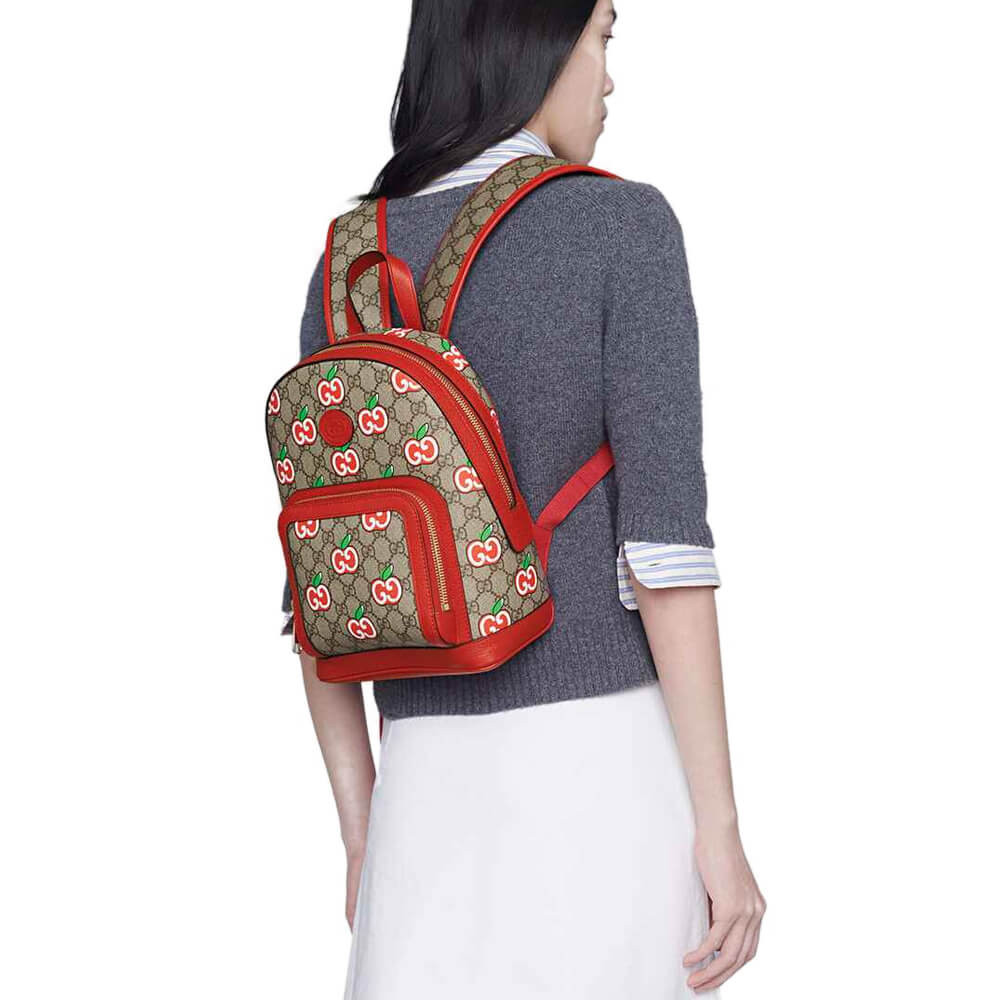 Gucci GG Apple Print Small Backpack 601296