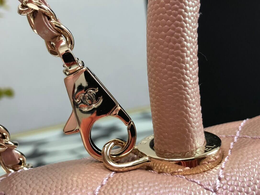 Chanel Grained Calfskin Mini Flap Bag with Top Handle 99003