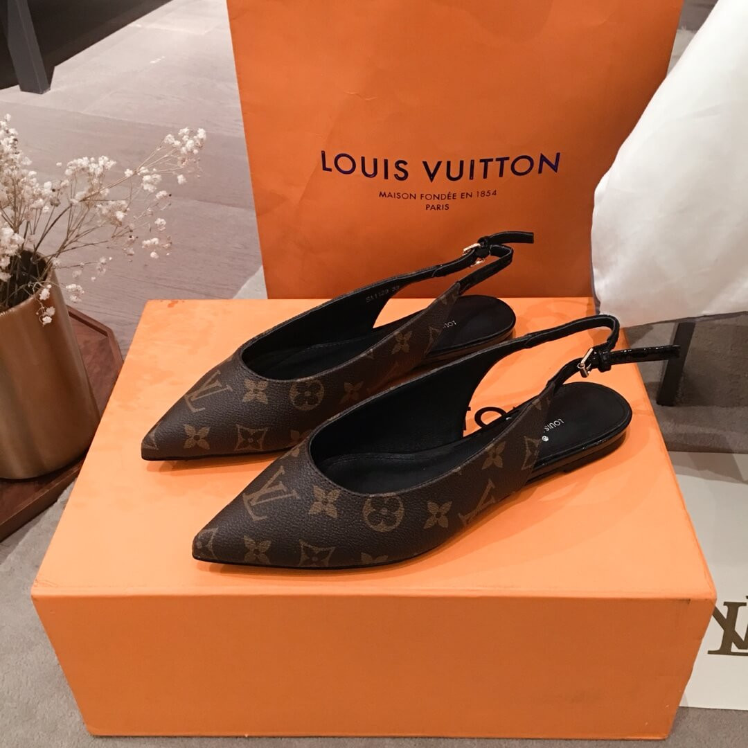 Louis Vuitton Monogram Cherie Slingback Ballerina 1A68AV