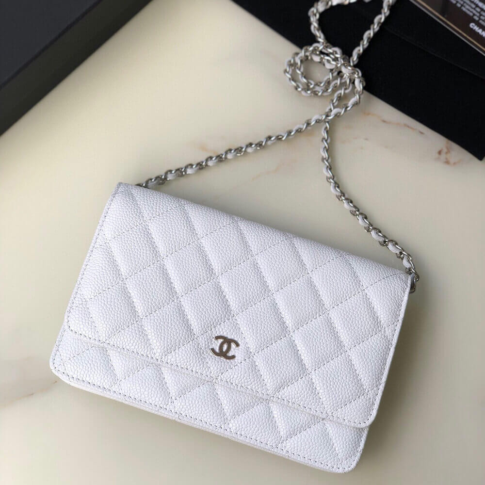 Chanel Caviar Quilted Wallet On Chain Woc A33814
