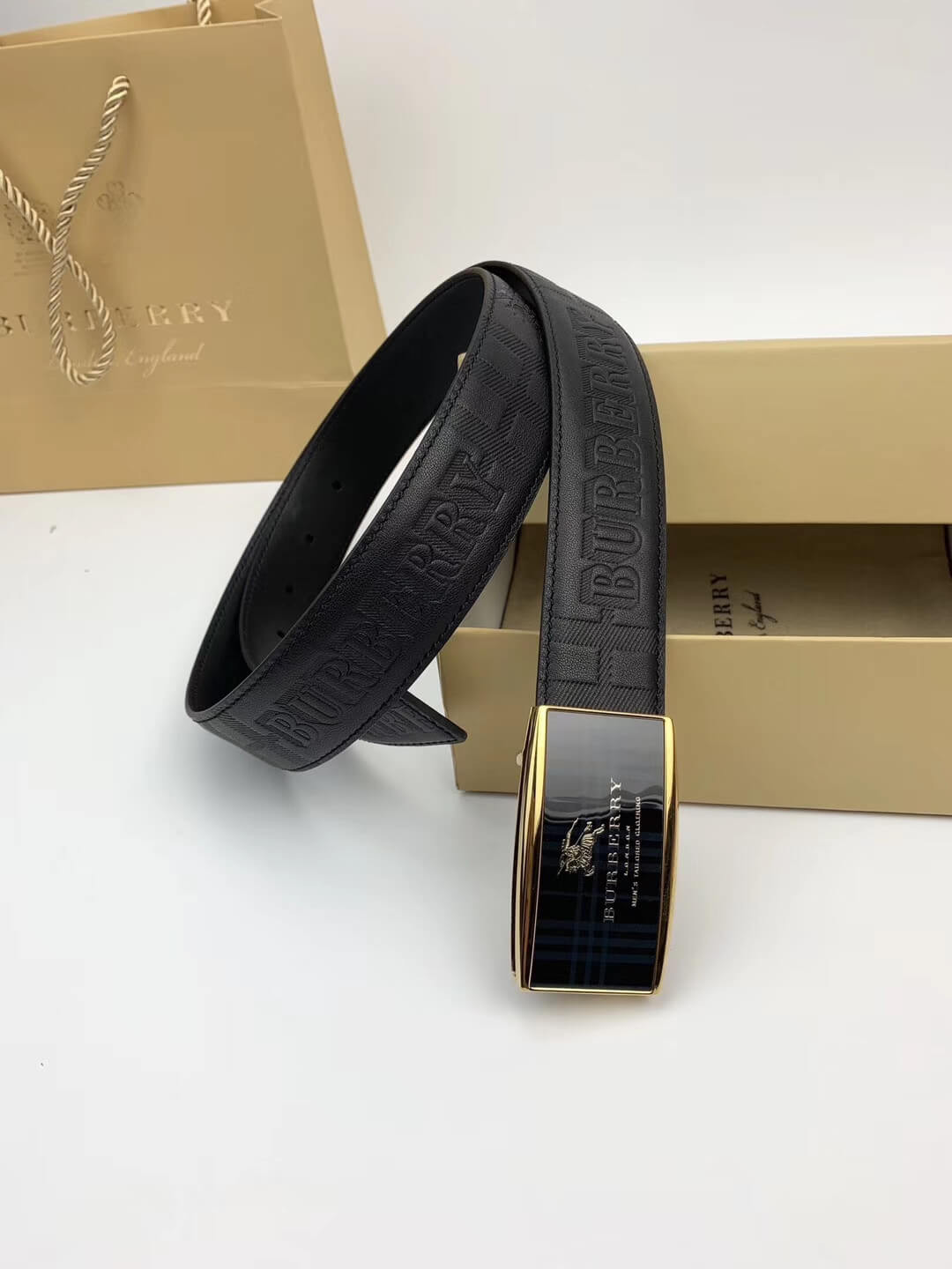 Burberry London Check Leather Belt 40749