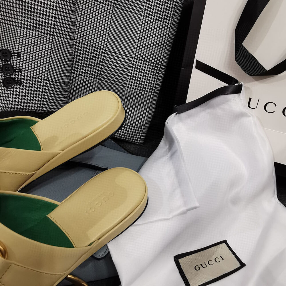 Gucci Leather Slipper 604075 Beige