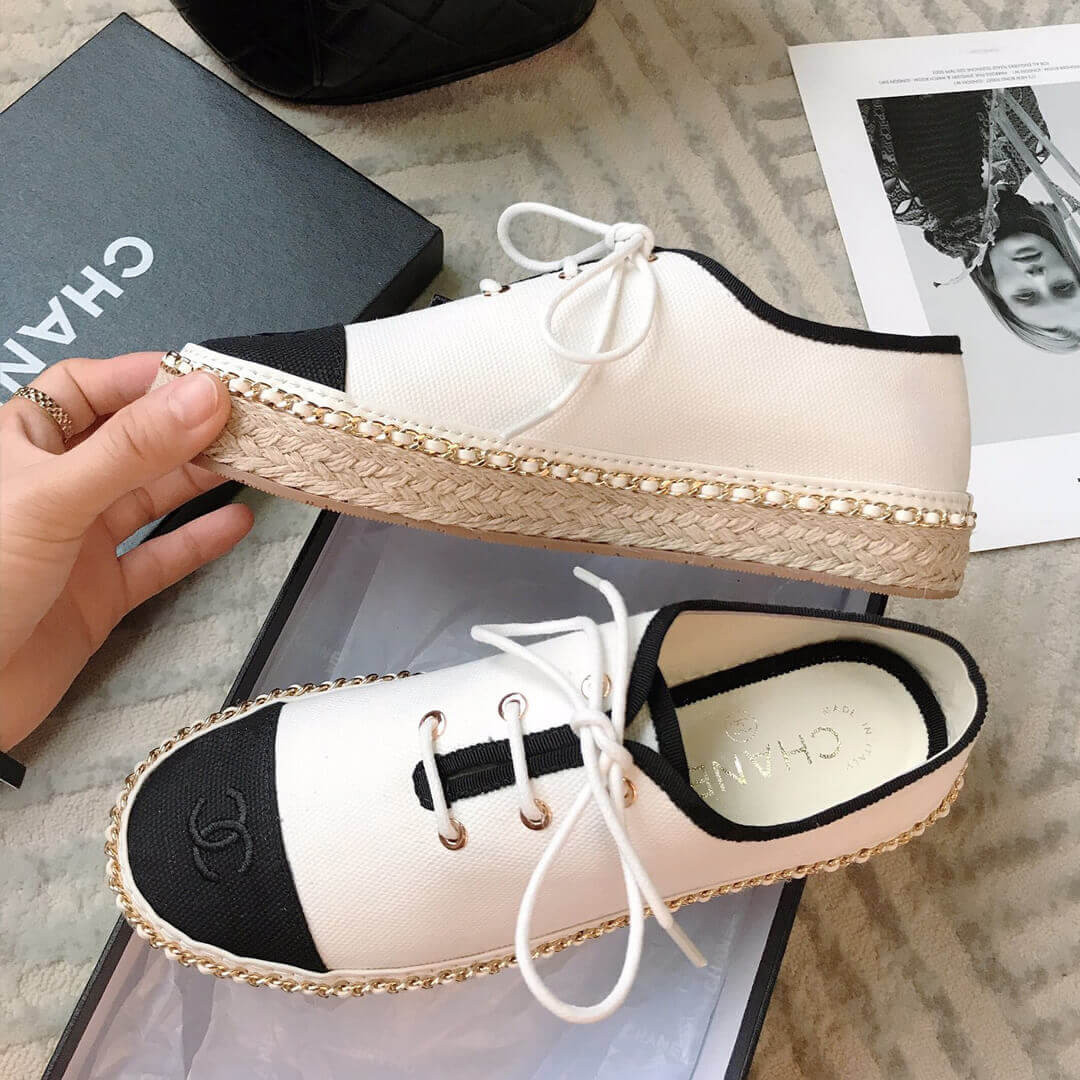 Chanel Tweed Lace-Ups G36140