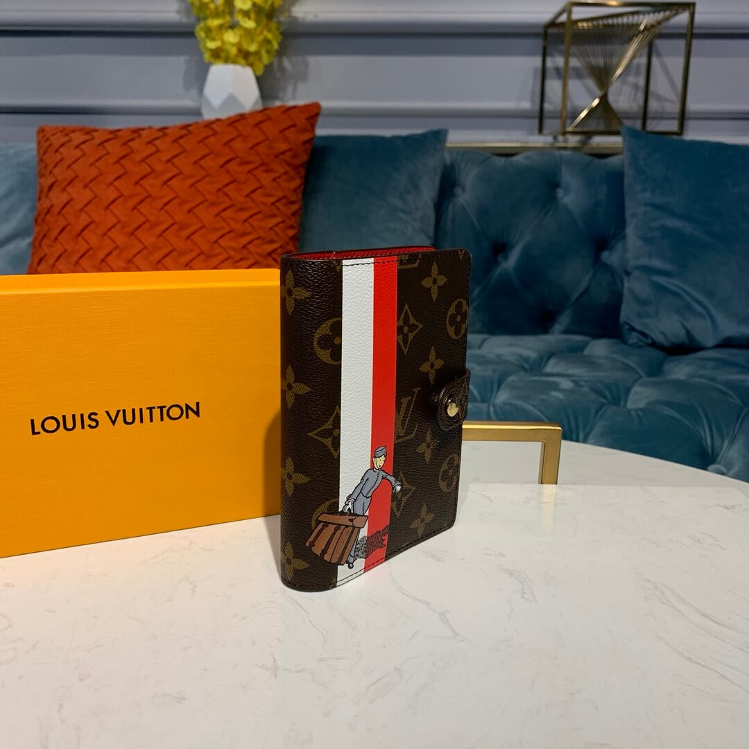 Louis Vuitton Tintin Groom Bellboy Small Ring Agenda Cover R20005