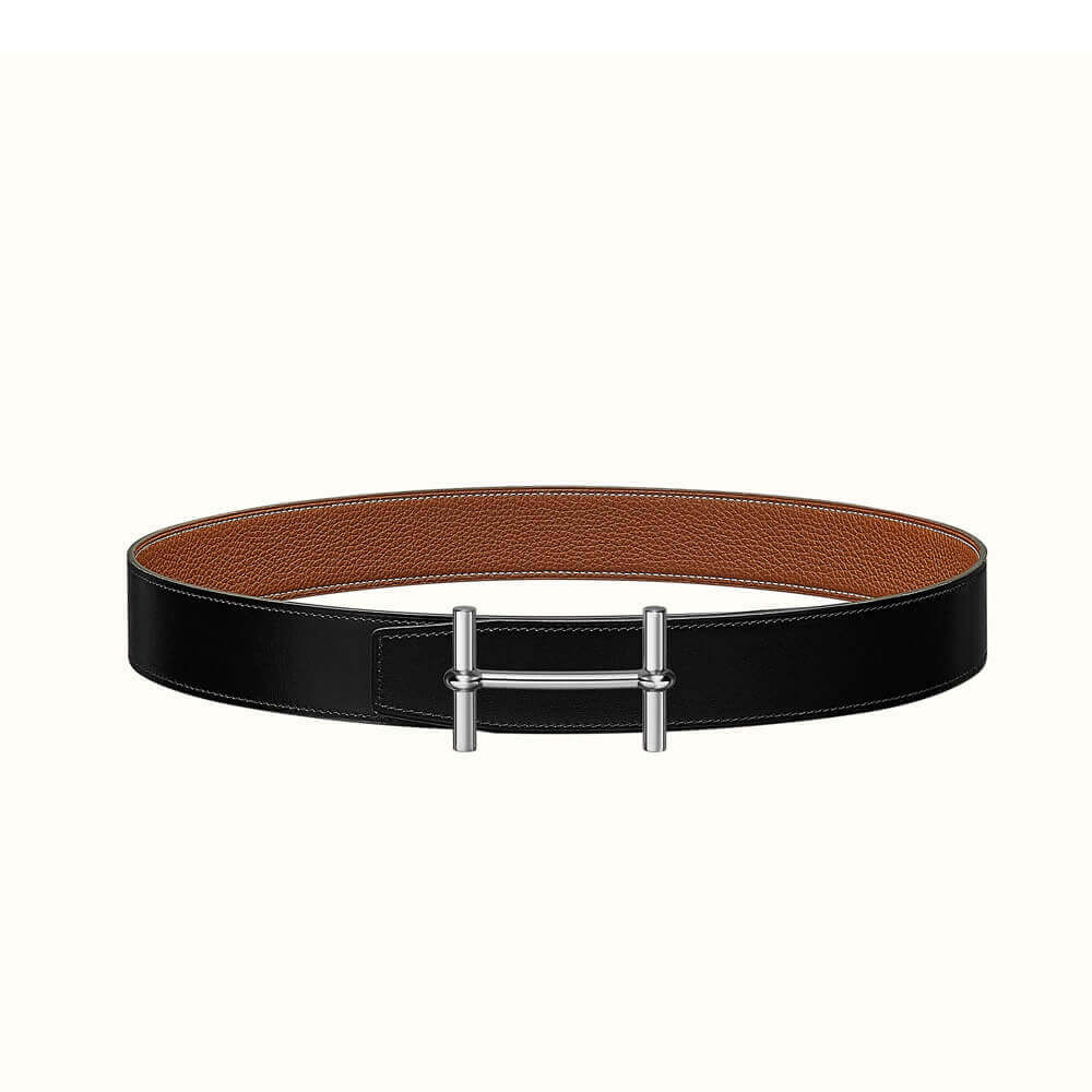 Hermes H Dancre Belt Buckle & Reversible Leather Belt 38mm H077938