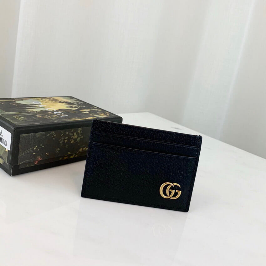 Gucci GG Marmont Metal-Free Tanned Leather Money Clip 436022