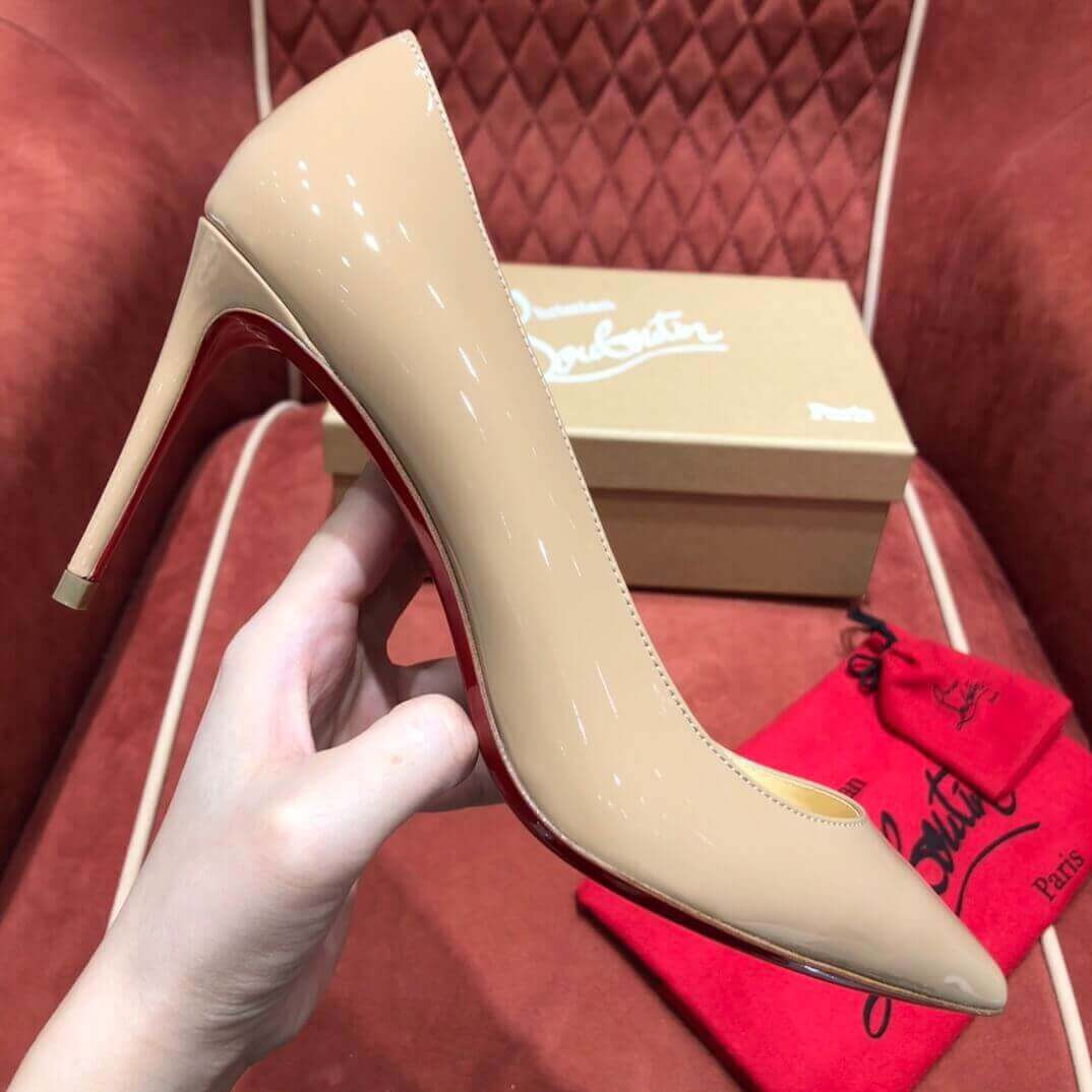 Christian Louboutin Kate 85 mm Nude Patent Leather 3191416