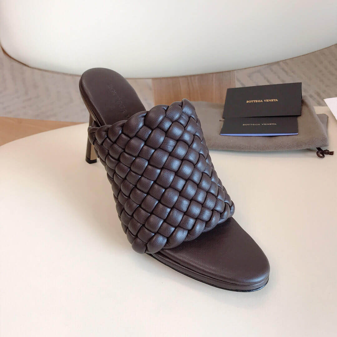 Bottega Veneta BV Curve Sandals 621340 Dark Coffee