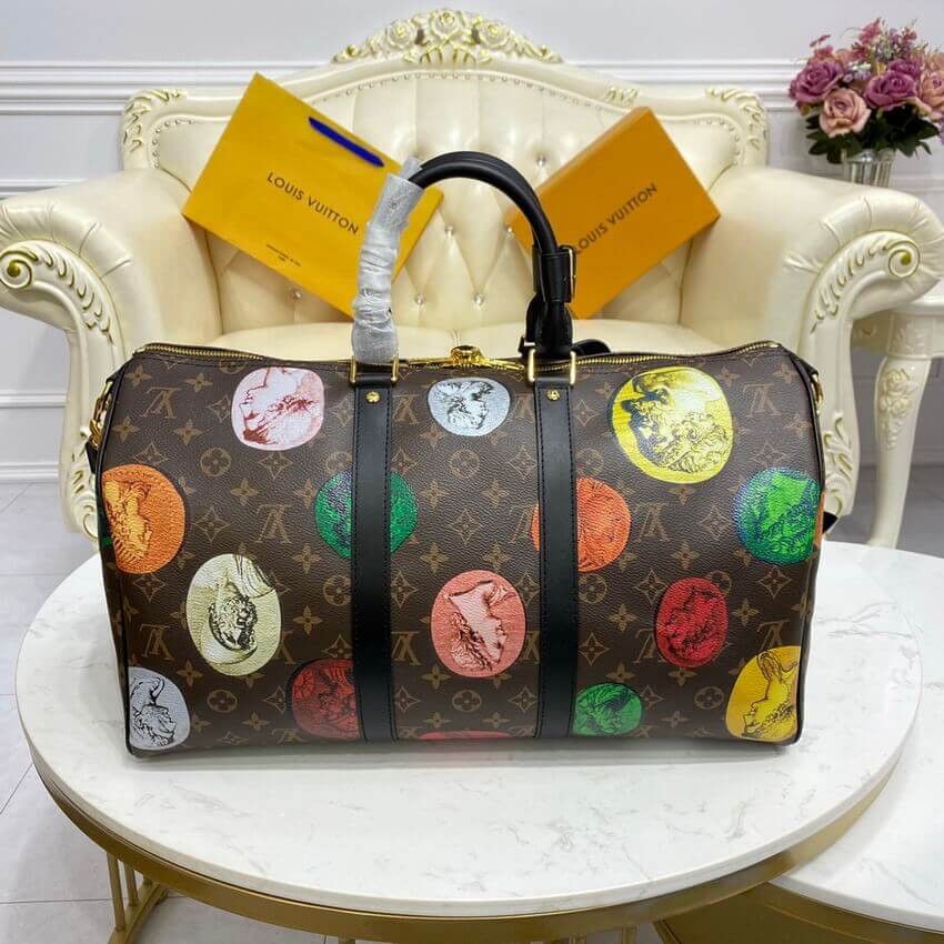 Louis Vuitton Monogram Cameo Printed Keepall Bandouliere 45 M59261