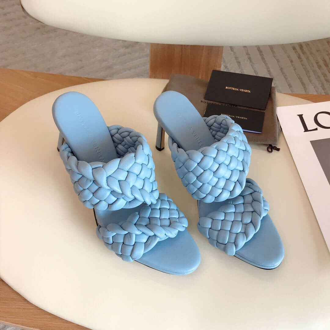 Bottega Veneta BV Curve Sandals 621213 Light Blue