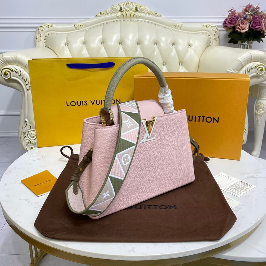 Louis Vuitton Capucines MM M59020 Rose/Beige