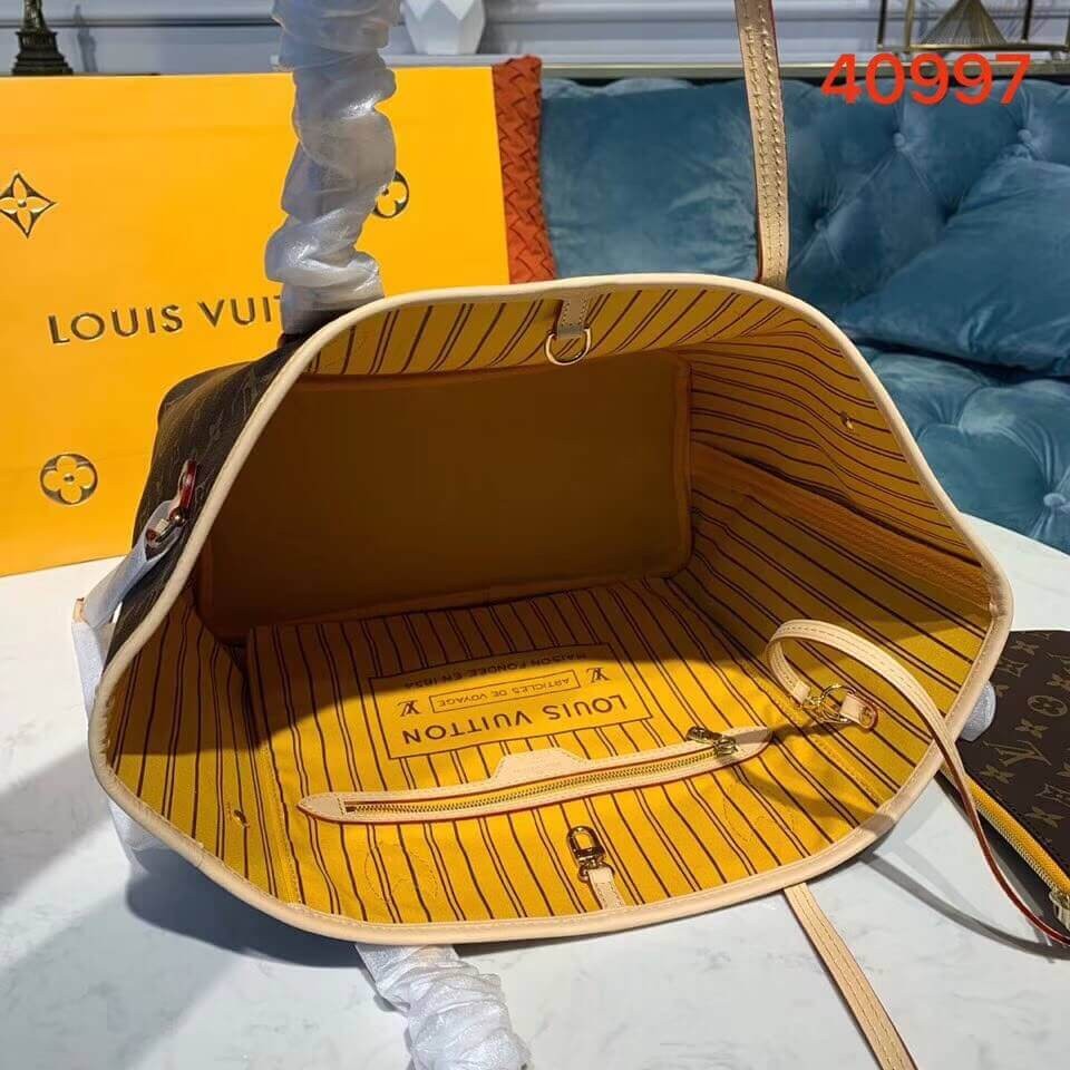 Louis Vuitton Monogram Canvas Neverfull MM M40997 Yellow