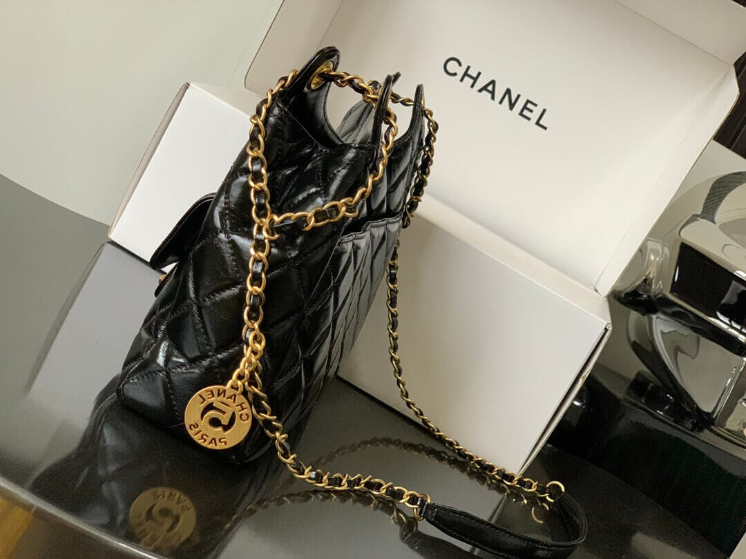 Chanel Hobo Bag in Shiny Crumpled Calfskin AS3690
