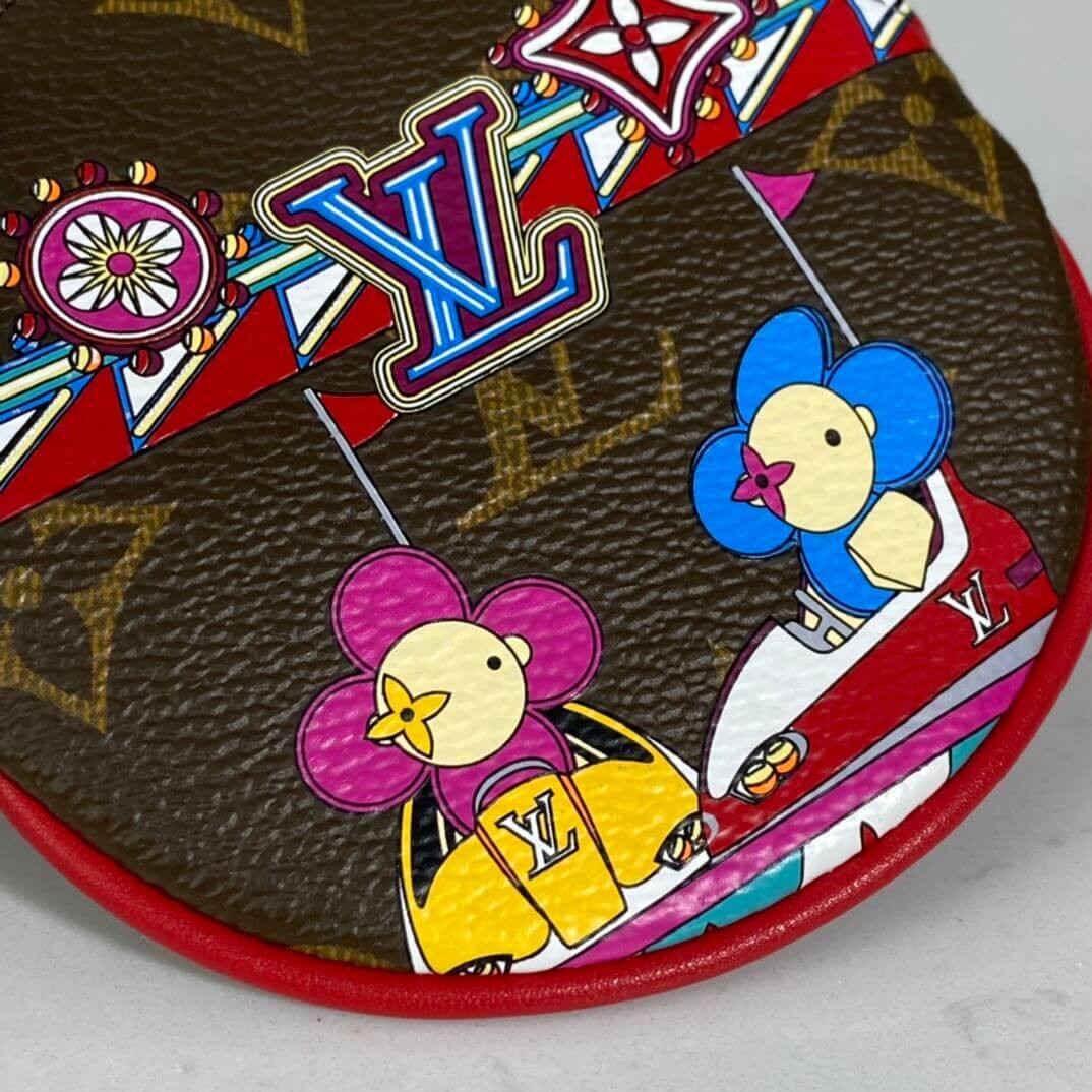 Louis Vuitton Christmas Animation 2020 Round Coin Purse M69749