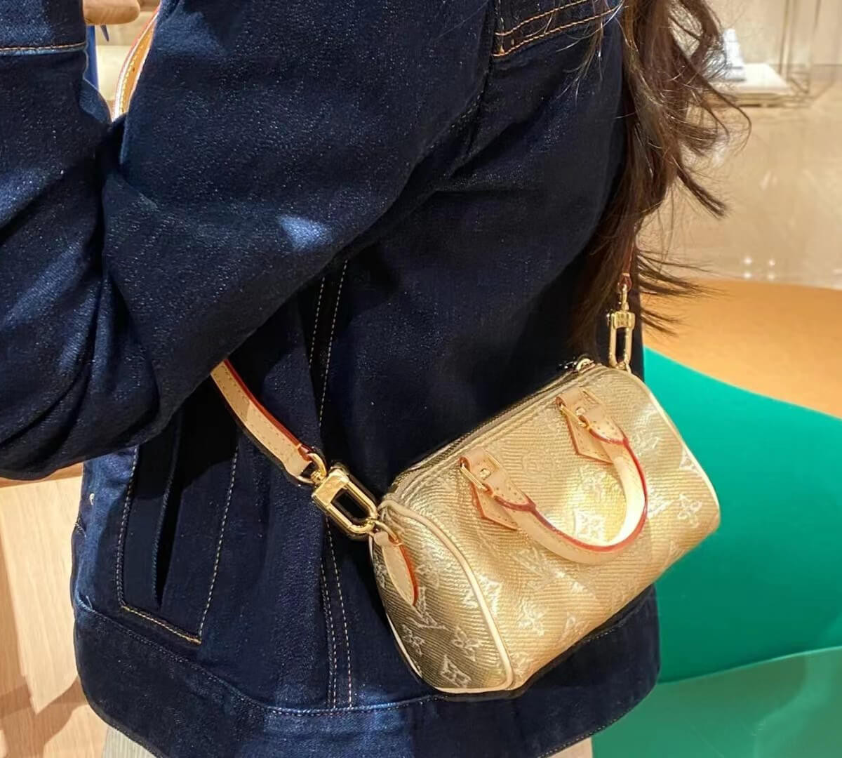Louis Vuitton Nano Speedy M82242 Gold