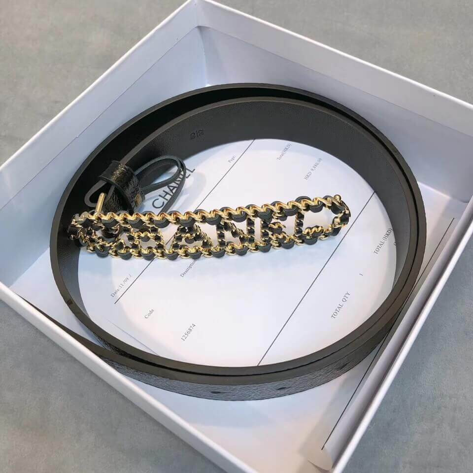 Chanel Waxy Calfskin 30mm Belt AA6600