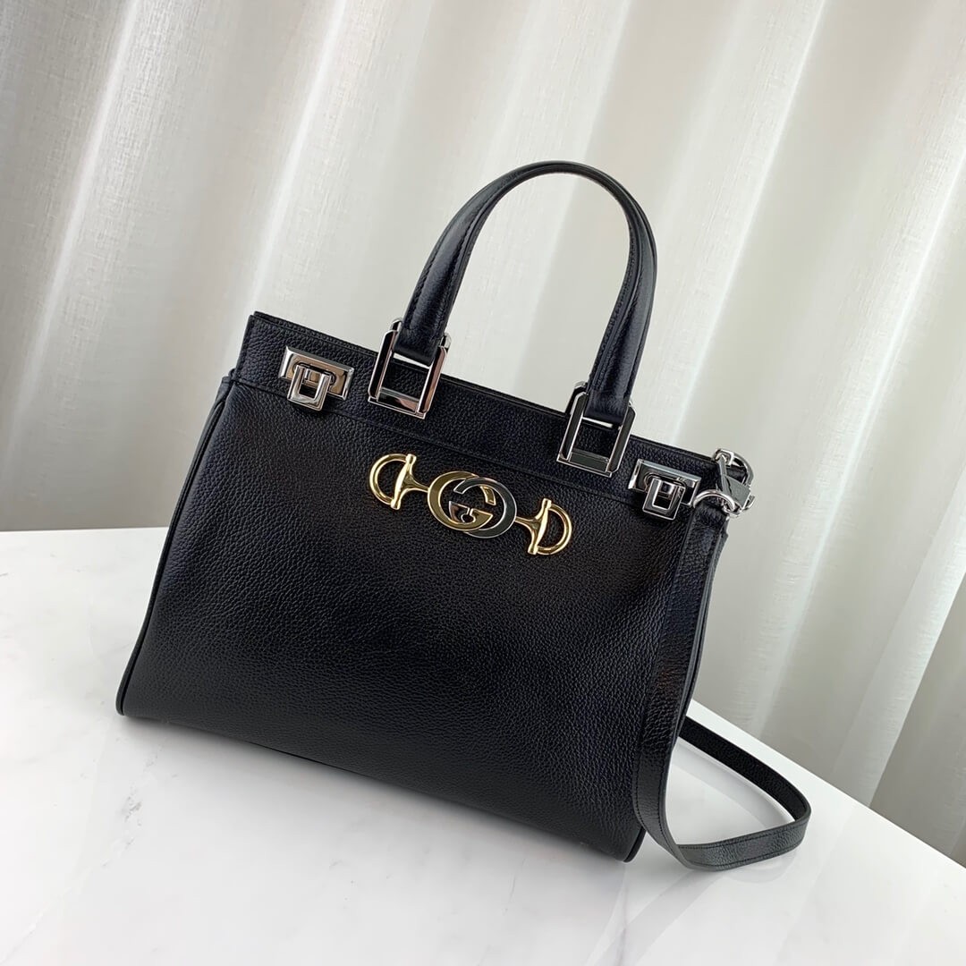Gucci Zumi Grainy Leather Small Top Handle Bag 569712