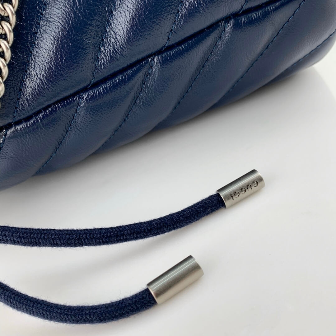 Gucci GG Marmont Mini Bucket Bag 573817 Blue