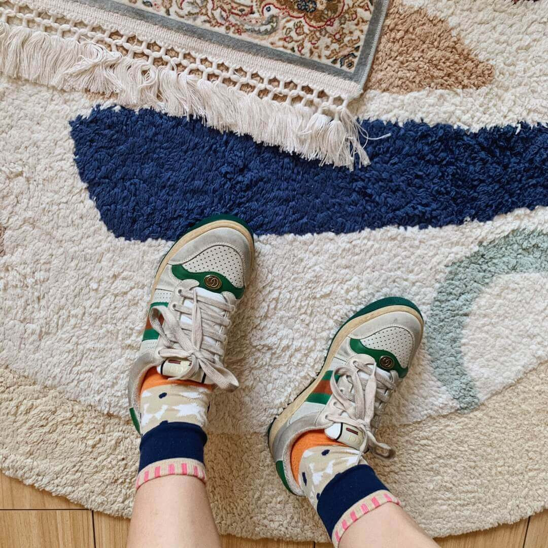 Gucci Screener Dirt Leather Sneaker 570443 Green