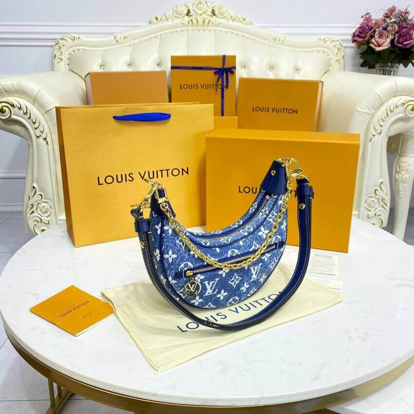 Louis Vuitton Monogram Denim Loop Bag M81166 Blue