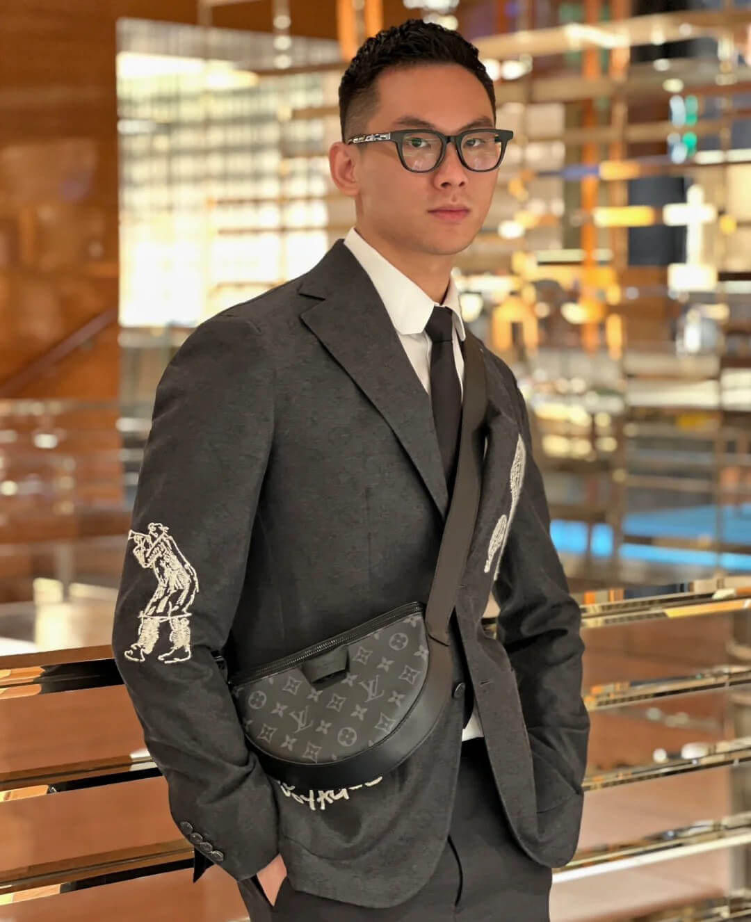 Louis Vuitton Monogram Eclipse LV Moon Crossbody Bag M23835