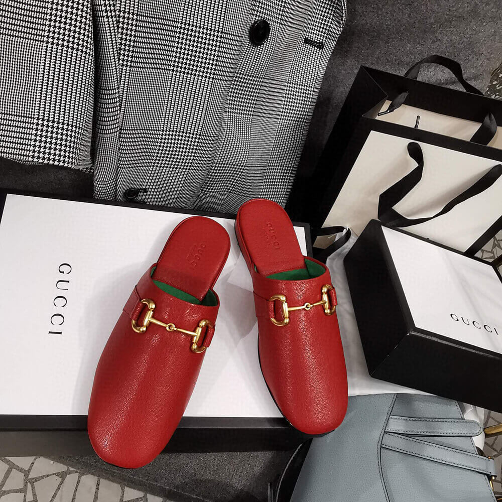 Gucci Leather Slipper 604075 Red