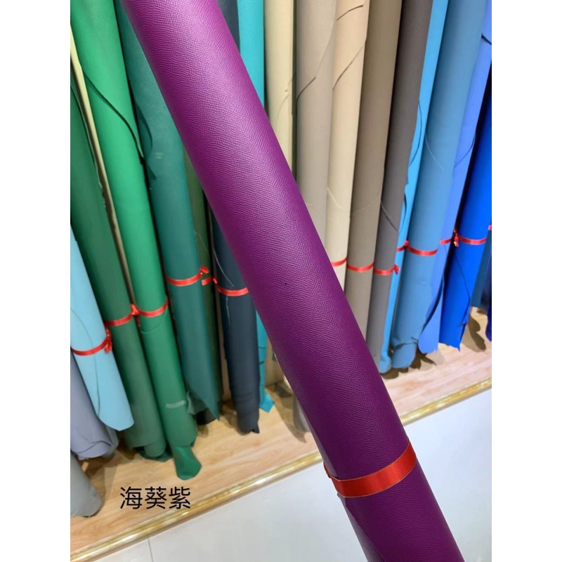 Hermes makes exclusive leather Togo calfskin: Epsom palm print leather: purple