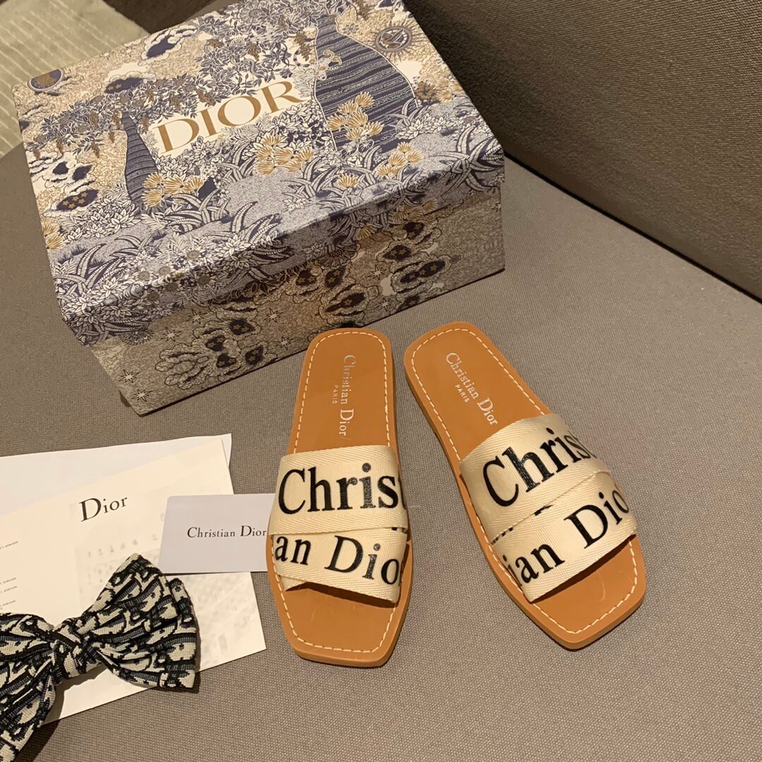 Christian Dior Logo Leather Mule D20603