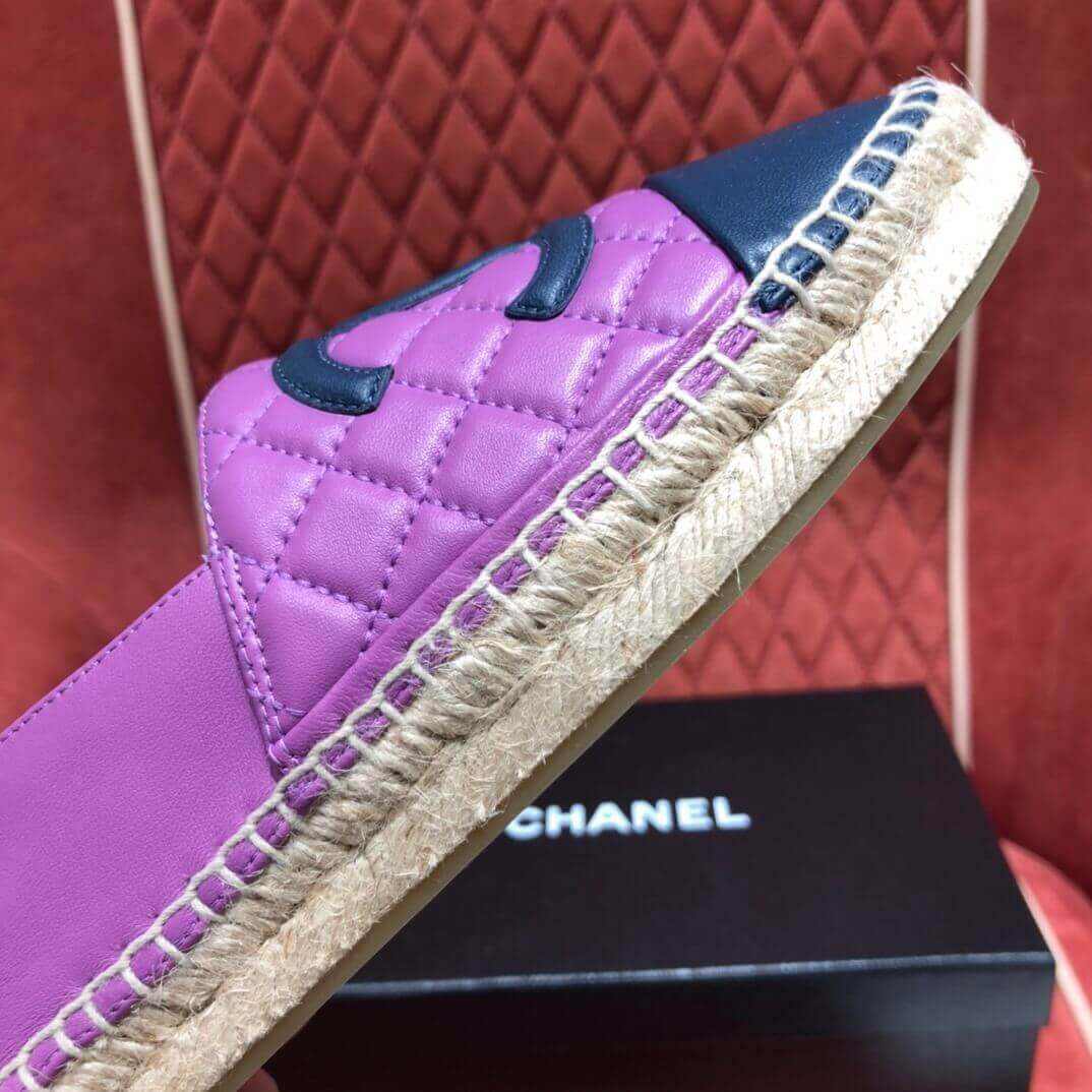 Chanel Lambskin Espadrilles G29762 Purple