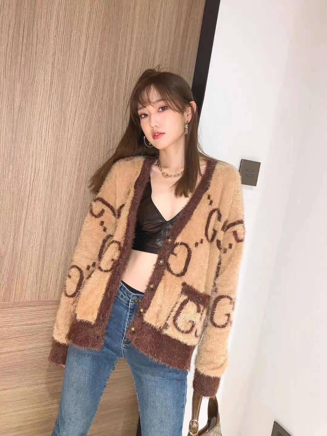 Gucci Reversible GG Mohair Wool Cardigan 635160