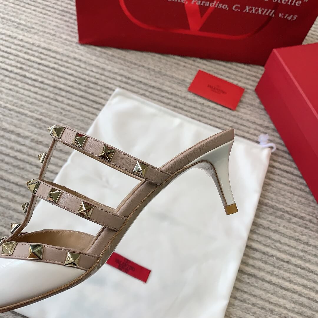 Valentino Rockstud Patent Leather Slingback Pump 50 mm A2020310