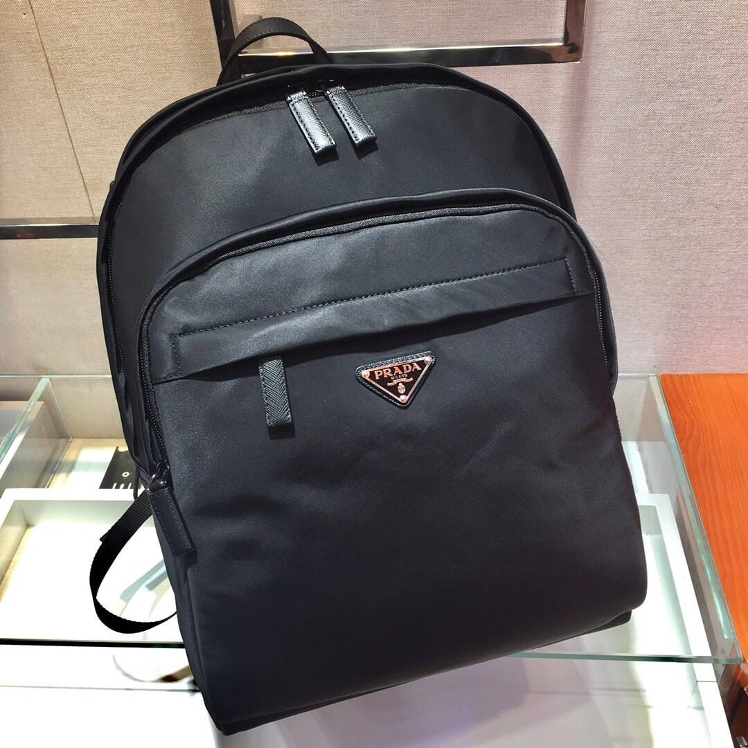 Prada Nylon And Saffiano Leather Backpack 2VZ048