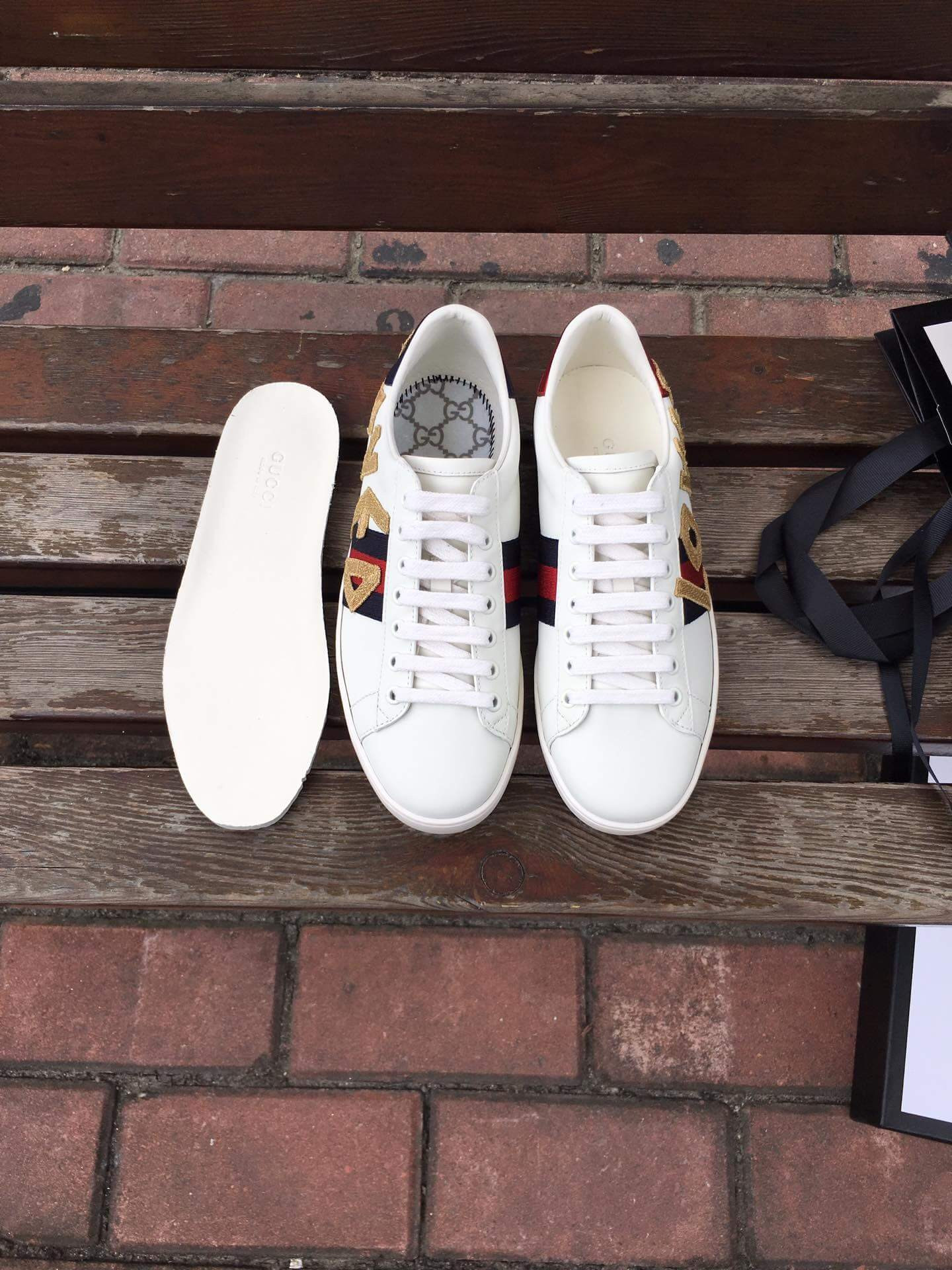 Gucci Ace "Loved" Embroidered Sneaker 505328