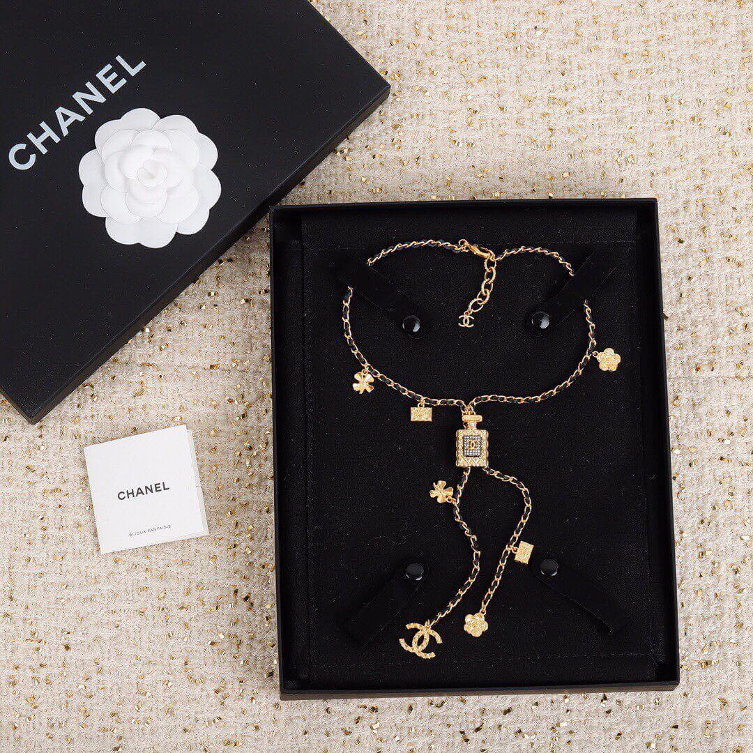 Chanel Perfume Bottle Necklace AB4393