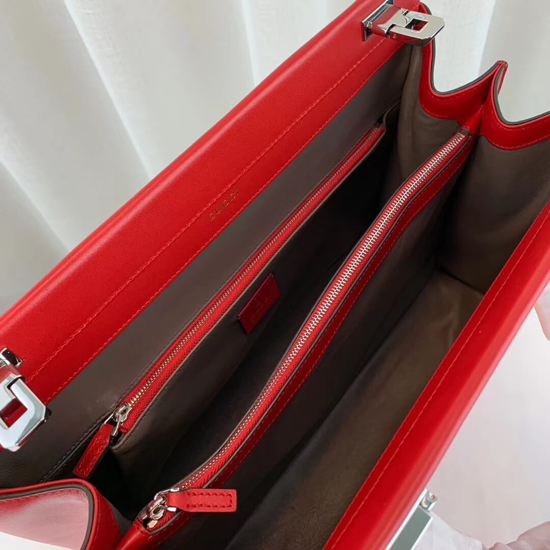 Gucci Zumi Smooth Leather Medium Top Handle Bag 564714