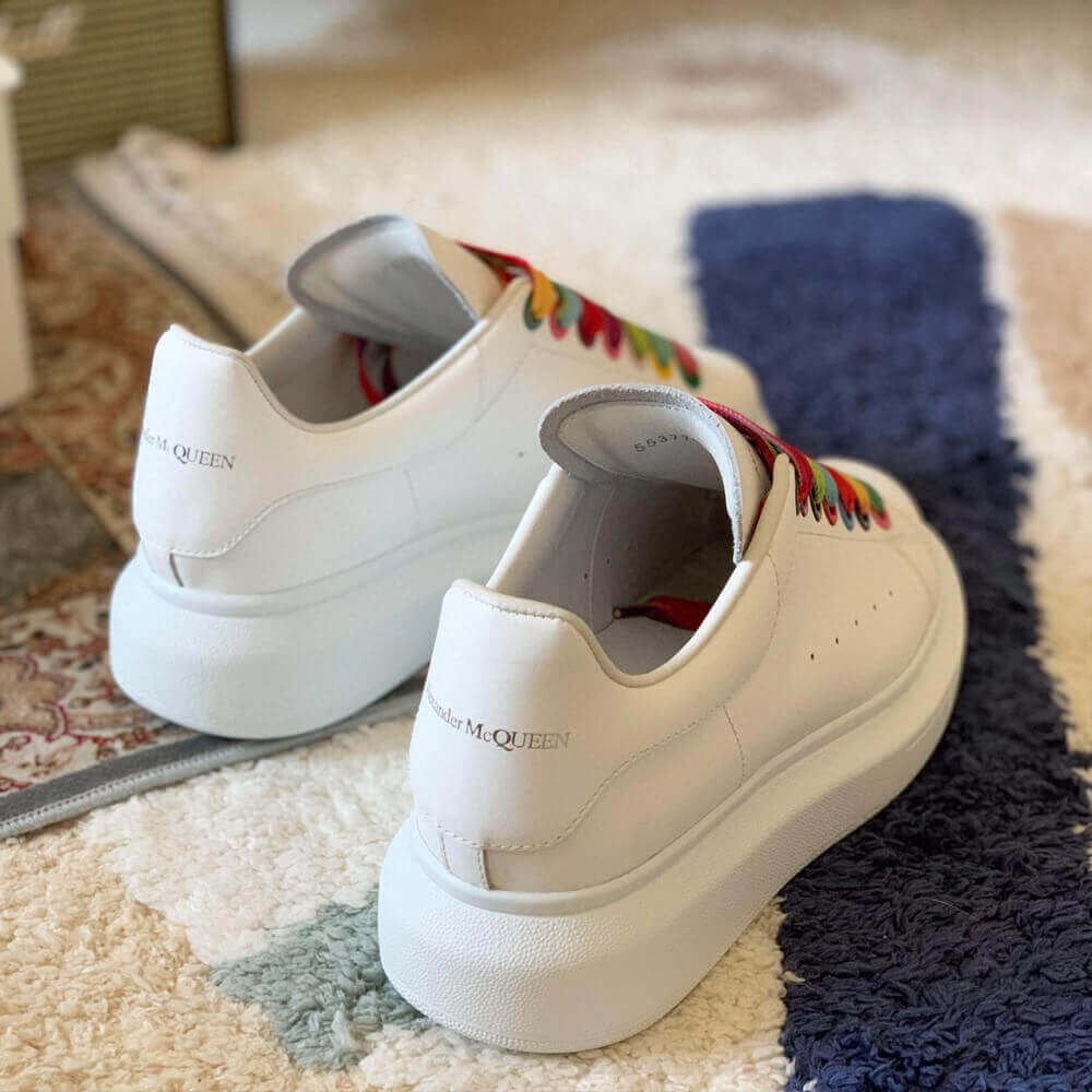 Alexander McQueen Oversized Sneaker With Rainbow Laces 5537