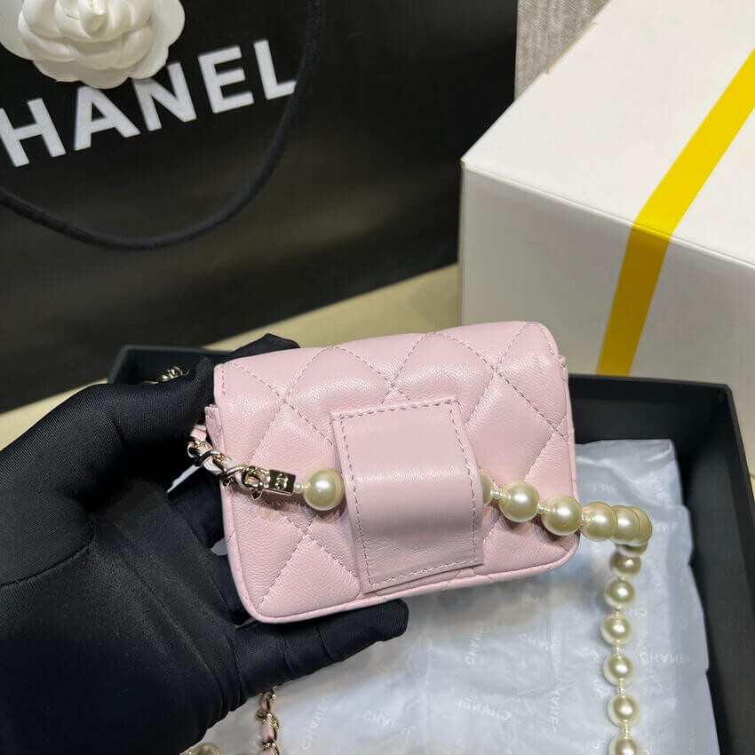 Chanel Lambskin Belt Bag AP2654 Pink