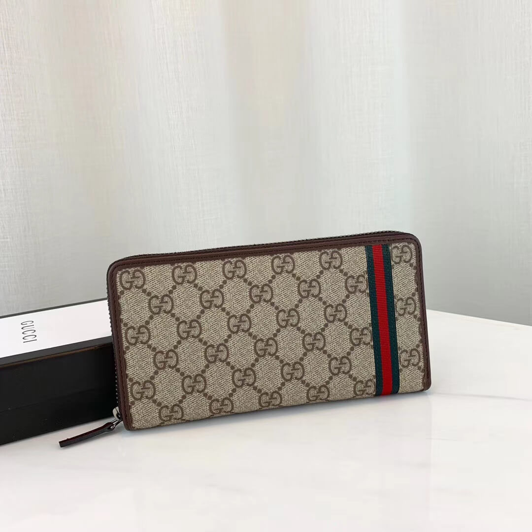 Gucci GG Supreme  Zip Around Wallet 291105