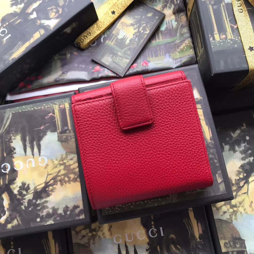 Gucci Leather French Flap Wallet 456122
