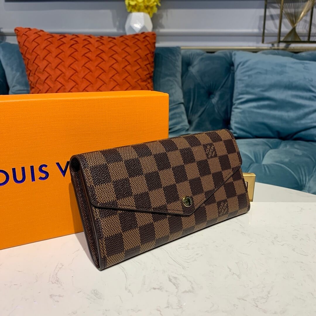 Louis Vuitton Damier Ebene Sarah Wallet N63209
