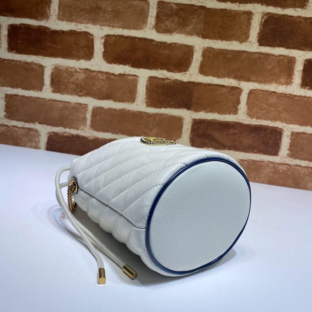 Gucci GG Marmont Mini Bucket Bag 575163 White