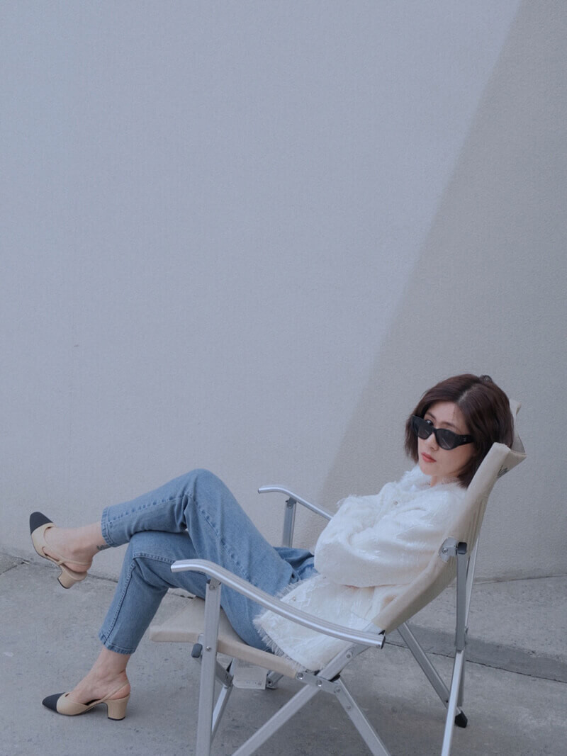 Chanel Goatskin & Grosgrain Slingbacks Beige G31318