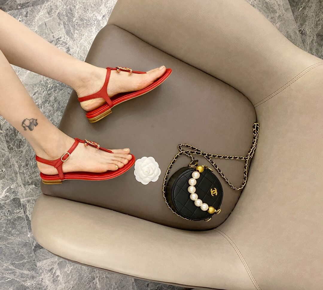 Chanel Quilted Double C Sandal G36238