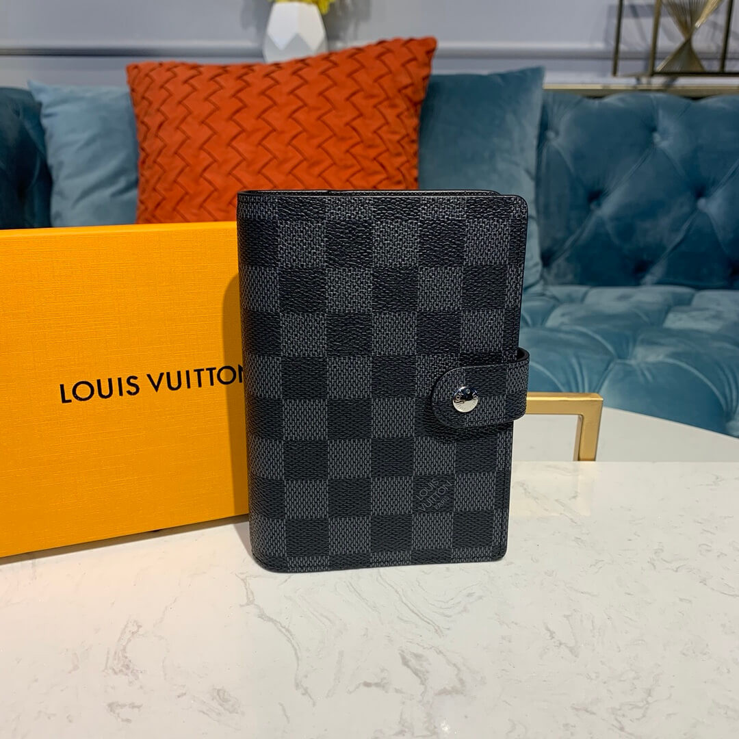 Louis Vuitton Damier Graphite Mickey Print Small Ring Agenda Cover R20005