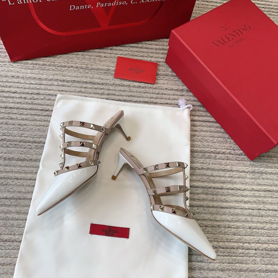 Valentino Rockstud Patent Leather Slingback Pump 50 mm A2020310